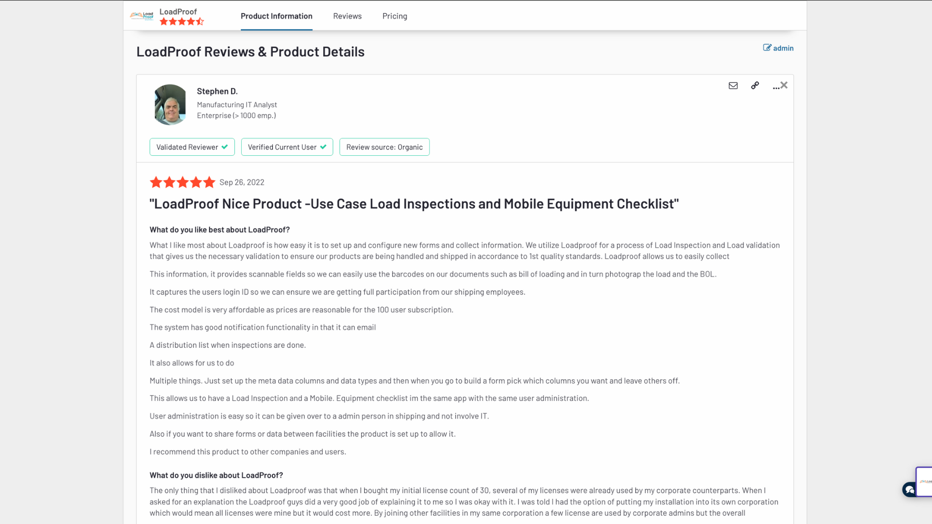 Load Proof Log In LoadProof Testimonial - Stephen Donovan, Georgia-Pacific LLC | LoadProof