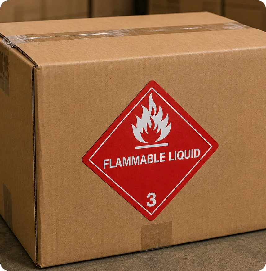 flammable liquid label